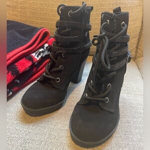 Black Ankle Booties by Andiamo